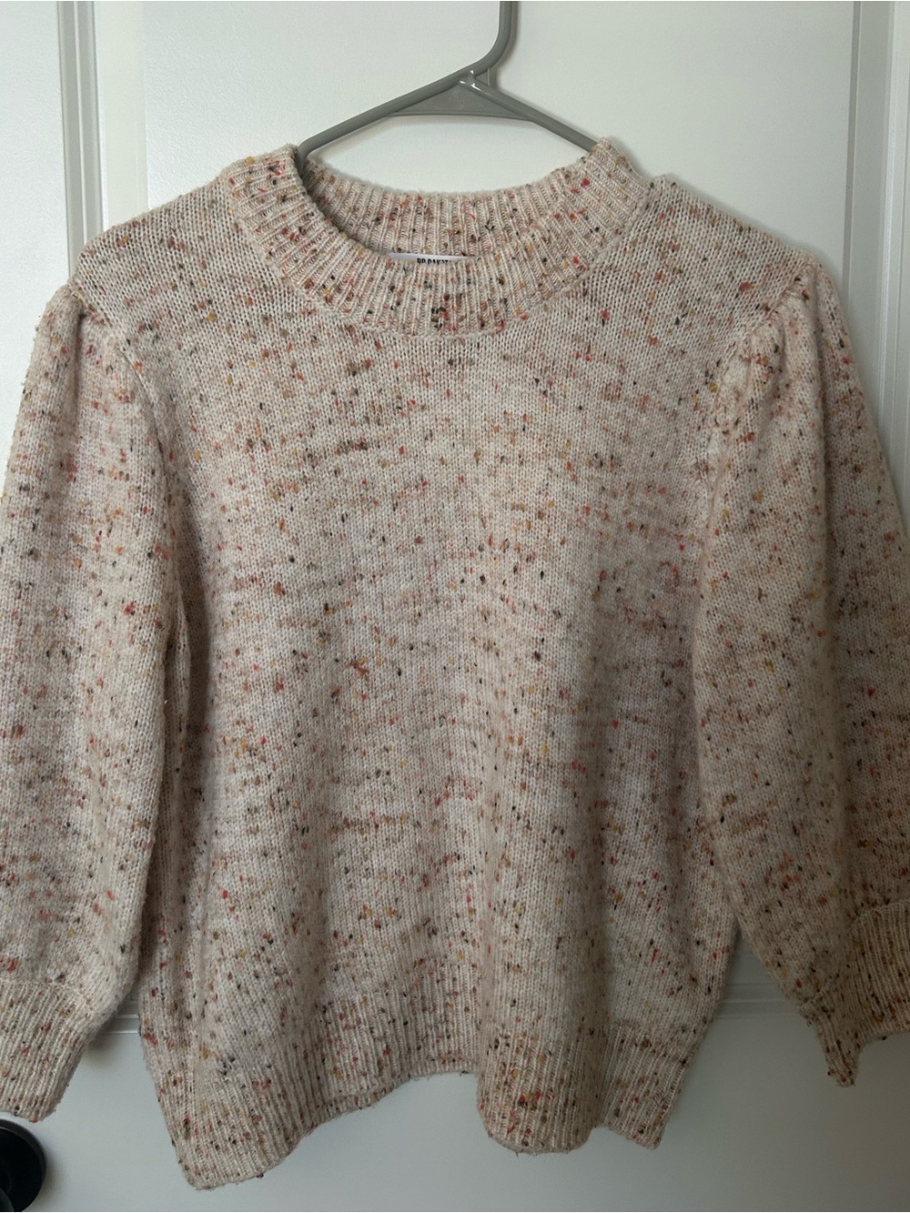 BB Dakota Speckled Knit Pullover Sweater - Cream
